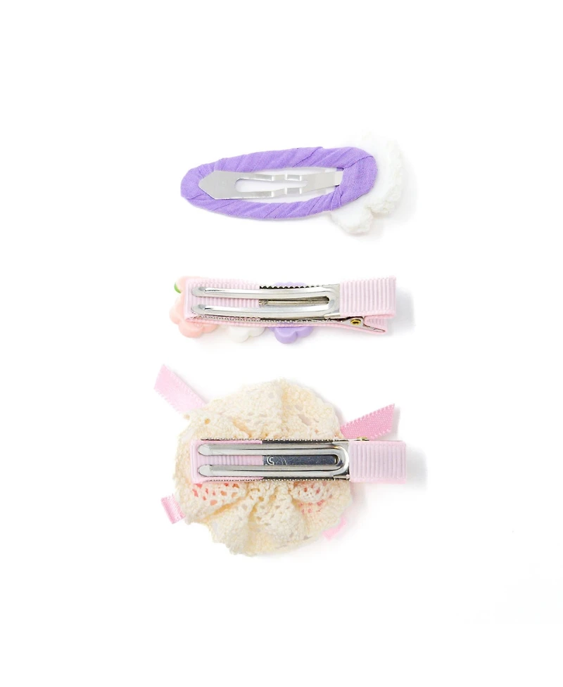 Puttisu 3pc Hair Clip Set - puppy Blossom Pals
