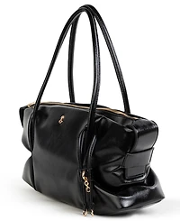 Sam and Libby Onyx Belted Satchel Bag