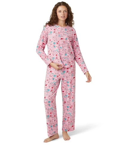 Hue Women's Waffle Fleece Pajama Set