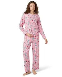 Hue Women's Waffle Fleece Pajama Set