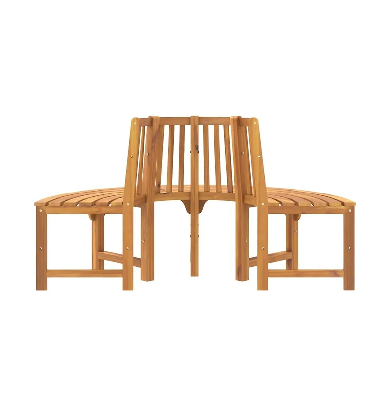 vidaXL Half Round Tree Bench 63" Solid Wood Eucalyptus