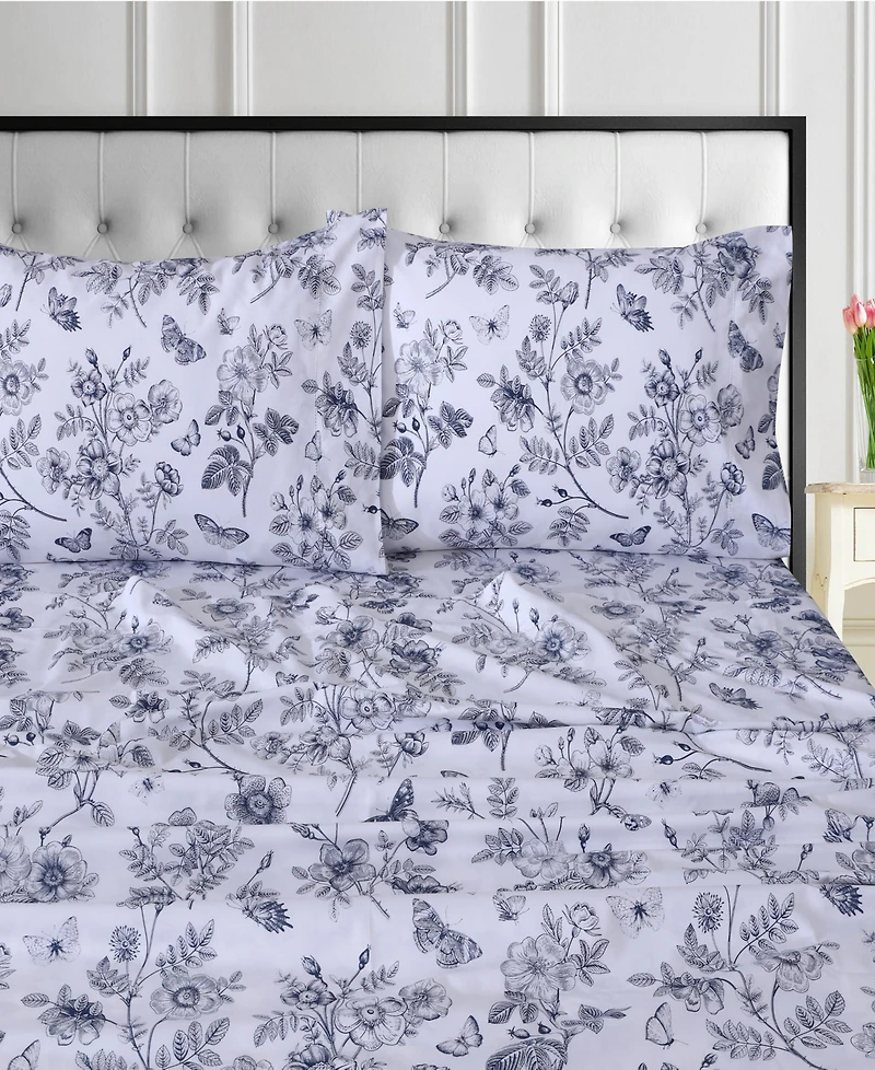 Tribeca Living 400-Thread Count Cotton 4-Pc. Extra Deep Pocket Sheet Set, Full