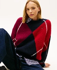 Tommy Jeans Women's Argyle Crewneck Sweater