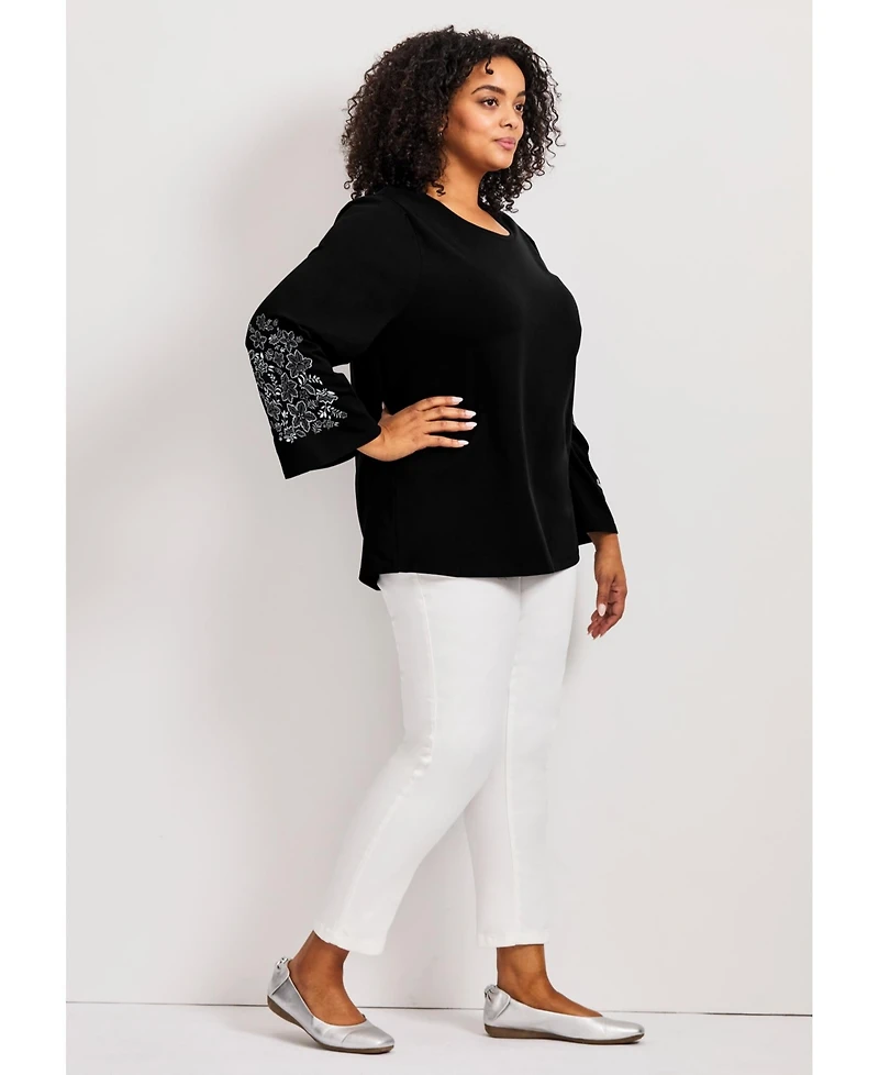 Avenue Women's Novelty Bell Sleeve Top