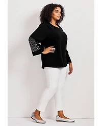 Avenue Women's Novelty Bell Sleeve Top