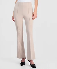 Bar Iii Women's Crepe High-Rise Flared-Leg Pants, Macy's Exclusive