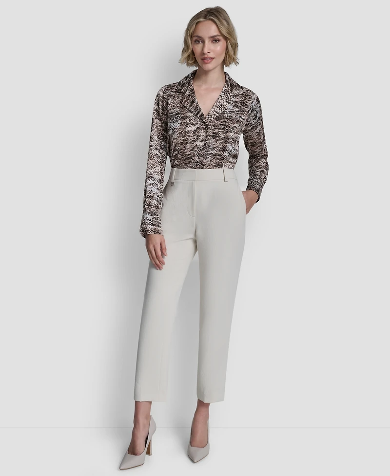 Dkny Women's Charm Detailed Ankle Length Pants