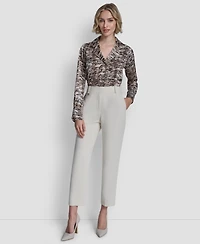 Dkny Women's Charm Detailed Ankle Length Pants