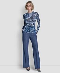 Dkny Women's Crewneck Long-Sleeve Top