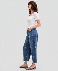 And Now This Women's Nautical Print Barrel-Leg Jeans, Macy's Exclusive