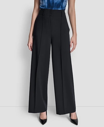 Dkny Women's Pintuck Wide Leg Pants