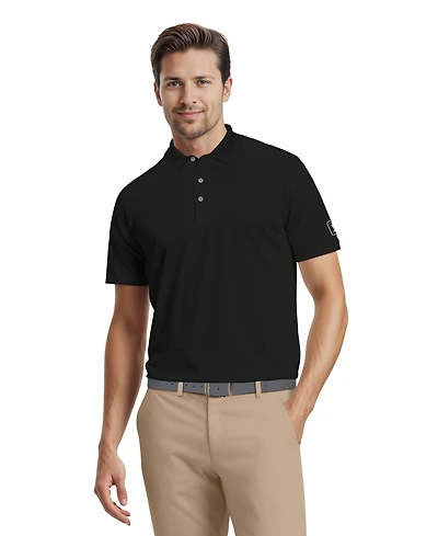 Pga Tour Men's Solid Cooling Texture Polo Shirt
