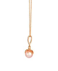 Le Vian Freshwater Pearl (8-9mm) & Nude Diamond (0.11 ct. t.w.) Pendant Necklace in 14k Strawberry Gold