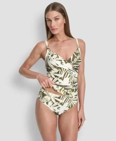 Dkny Womens O Ring Twist Front Tankini Top Bottoms