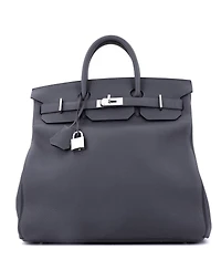 Pre-Owned HERMES Hac 40 Handbag Grey Togo with Palladium Hardware