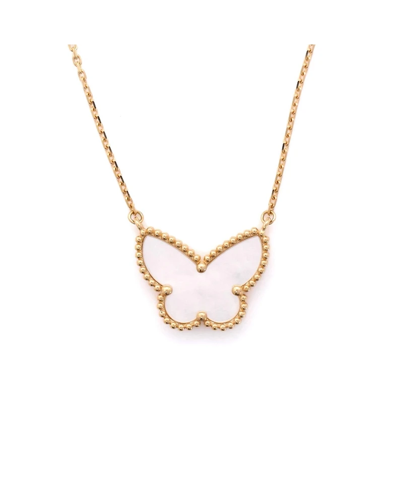 Pre-Owned Van Cleef & Arpels Lucky Alhambra Butterfly Pendant Necklace