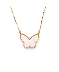 Pre-Owned Van Cleef & Arpels Lucky Alhambra Butterfly Pendant Necklace