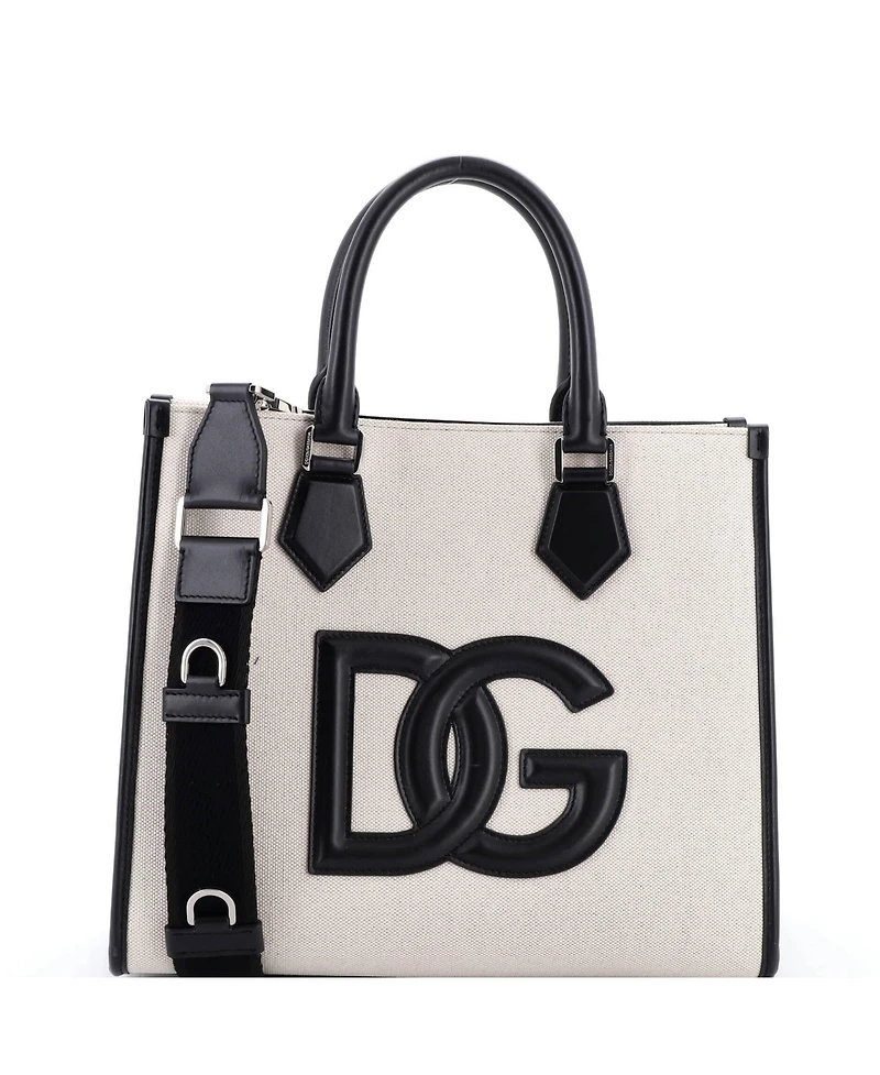 Pre-Owned Dolce & Gabbana Medium Dg Shopping Tote Canvas