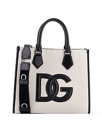 Pre-Owned Dolce & Gabbana Medium Dg Shopping Tote Canvas