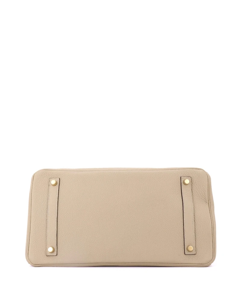 Pre-Owned Hermes Birkin Handbag Light Togo with Gold Hardware