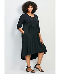 Avenue Women's Valery V-Neckline Ity Jersey Dress.