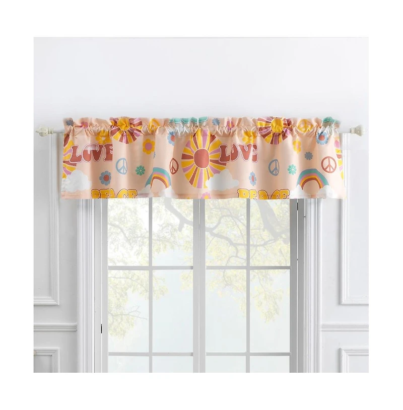 Greenland Home Fashion Cassidy Rod Pocket Living Room for Small Windows Valance - Peach 84x16"