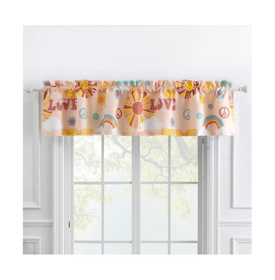 Greenland Home Fashion Cassidy Rod Pocket Living Room for Small Windows Valance - Peach 84x16"