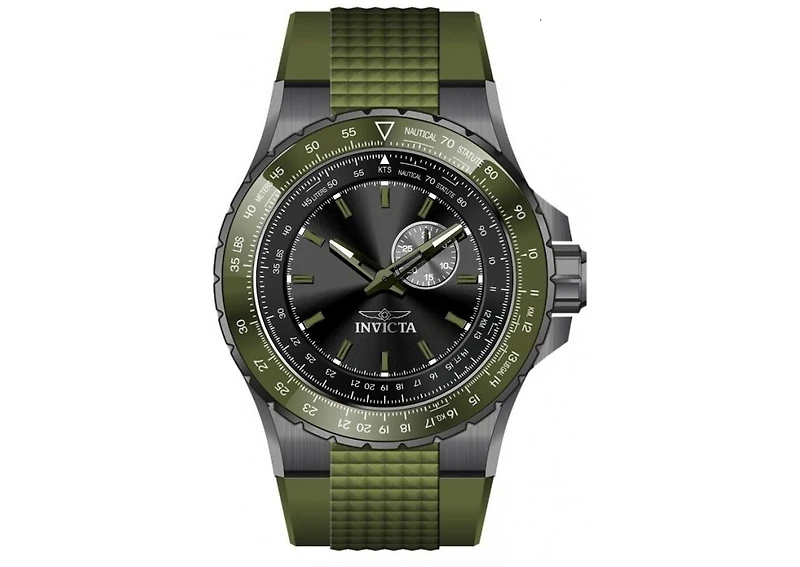 Invicta Men's 49729 Aviator Quartz VD72 Black Dial Watch