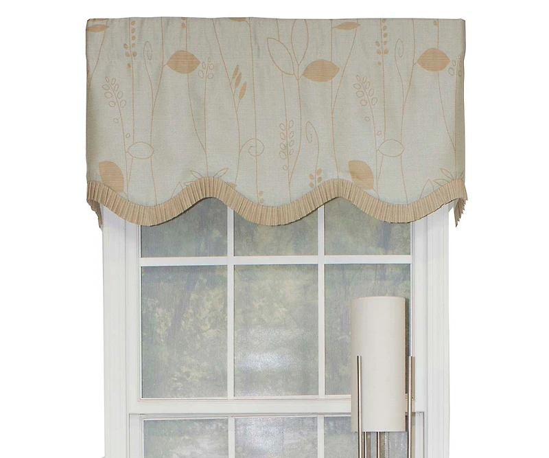 Rlf Home Aquarelles Window Treatment Ruffled Provance Valance 3" Rod Pocket 50" x 17" Aqua Mist