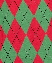 Leveret Dog Cotton Pajama Argyle Red and Green