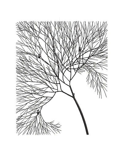 Phillips Collection Wire Tree Rectangular Metal Wall Art