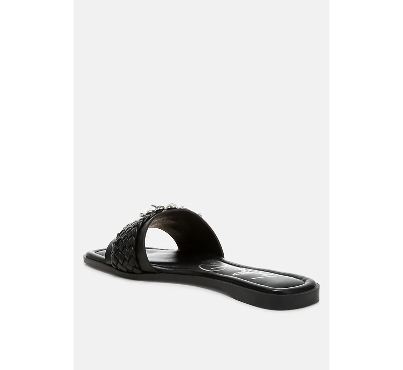 London Rag Womens Hazbin Diamante Flat