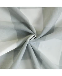 Habitat 100% Polyester Genesis Light Filtering Plaid Woven Grommet Curtain Panel 52" x 108" Grey