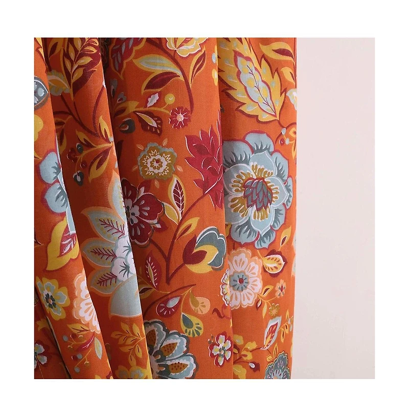 Greenland Home Fashion Astoria Festive And 3" Rod Pocket Window Curtain Panel Pair