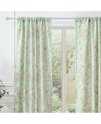 Greenland Home Fashions Olivia Light Filtering Semi Sheer 3" Rod Pocket Window Panel Pair 42" x 84" Mint