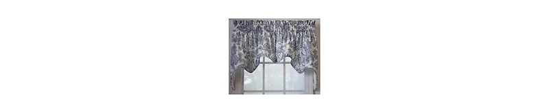 Ellis Curtain Victoria Park Toile 2-Piece High Quality Classic Print Swag Lined Empress Window Valance