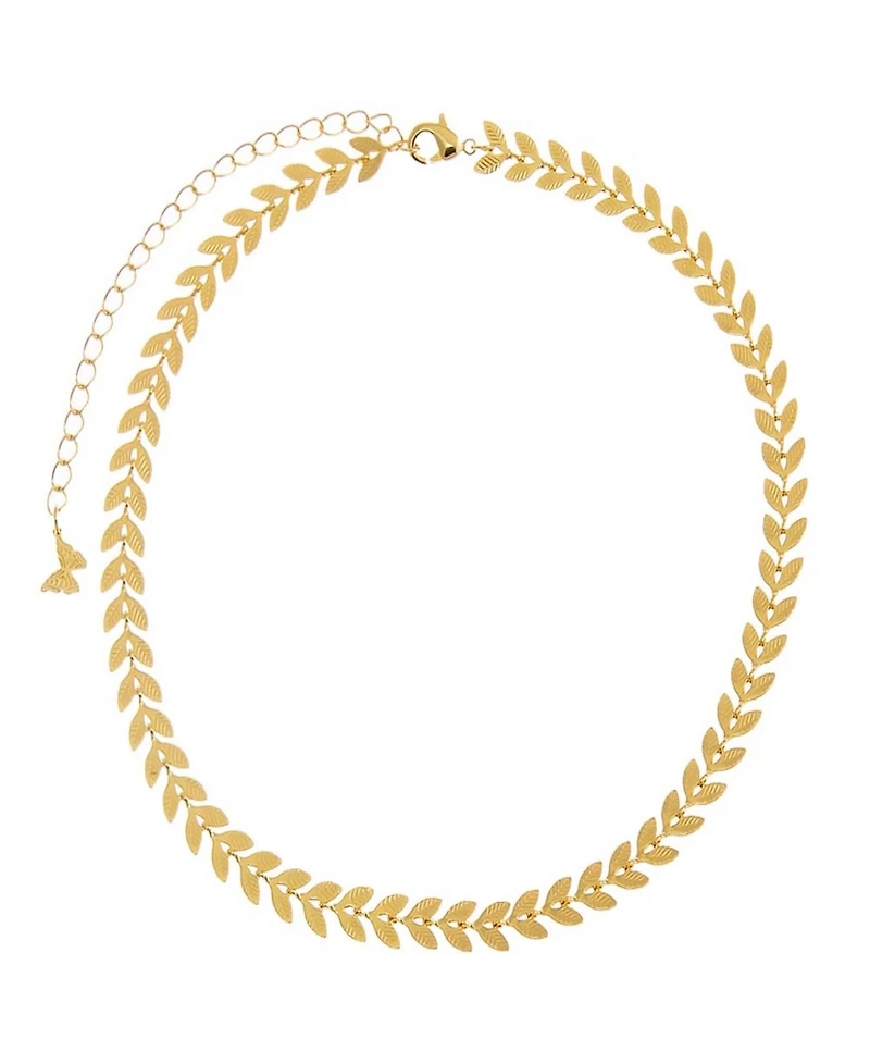 by Adina Eden Solid Chevron Link Chain Choker