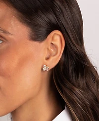 by Adina Eden Cubic Zirconia Gold Plated Multi Shape Cluster Stud Earrings