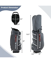 Mecale 9.5 Inch Lightweight Golf Cart Bag with 15 Way Top Dividers