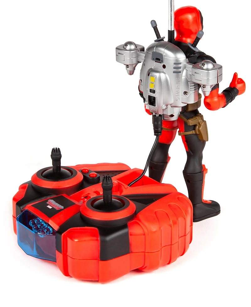 World Tech Toys Marvel Deadpool 2CH Jetpack Flying Figure Ir Helicopter