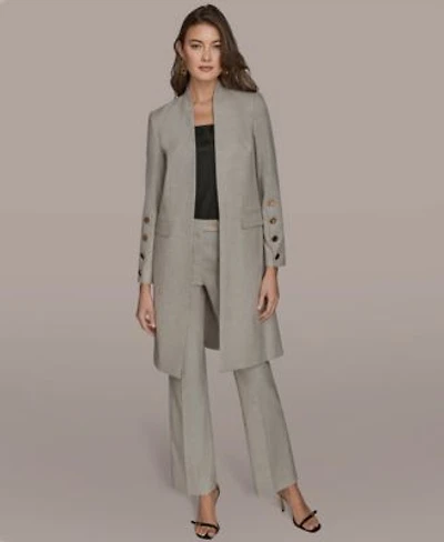 Donna Karan New York Womens Button Sleeve Jacket Straight Leg Mid Rise Pants
