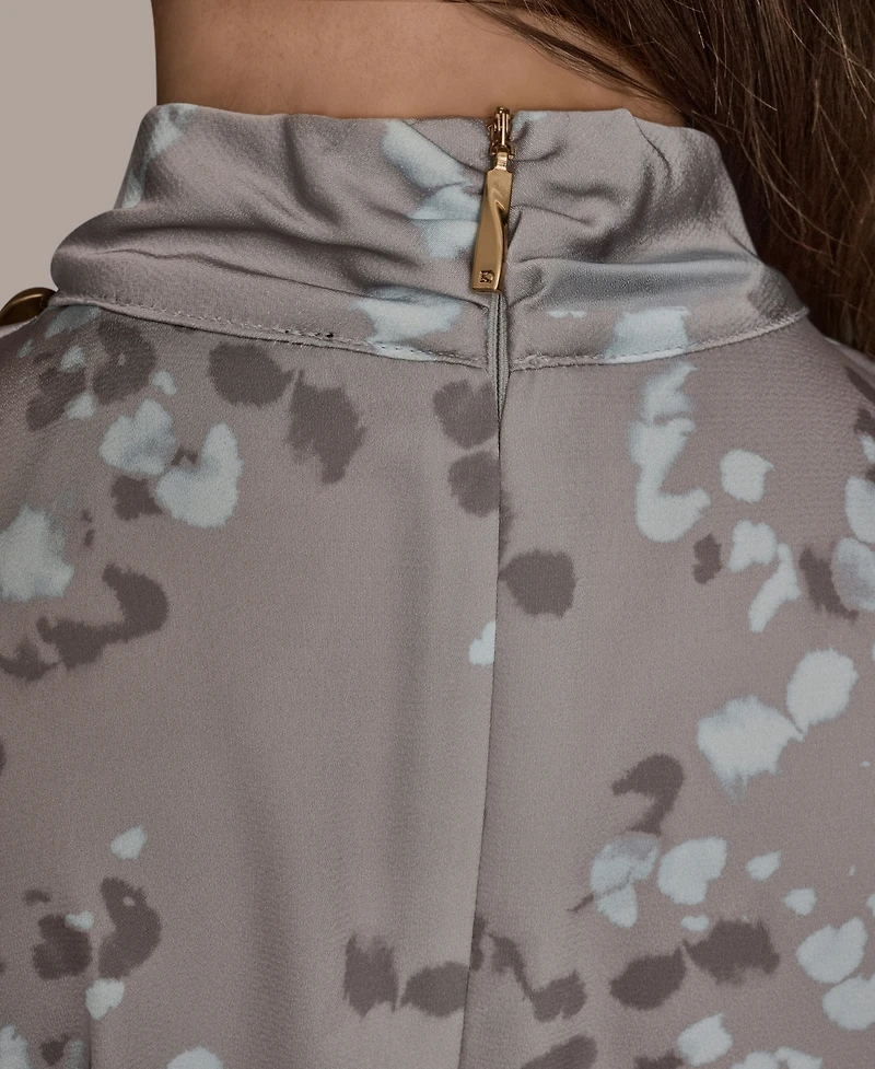 Donna Karan New York Women's Mock Neck Sleeveless Top