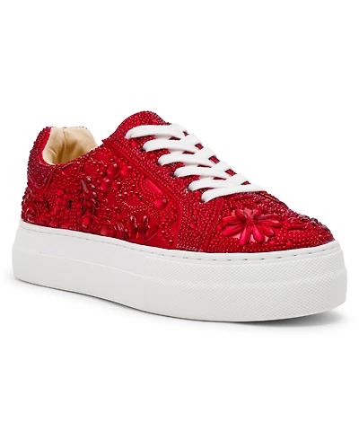 Betsey Johnson Women's Reily Rhinestone Platform Sneakers
