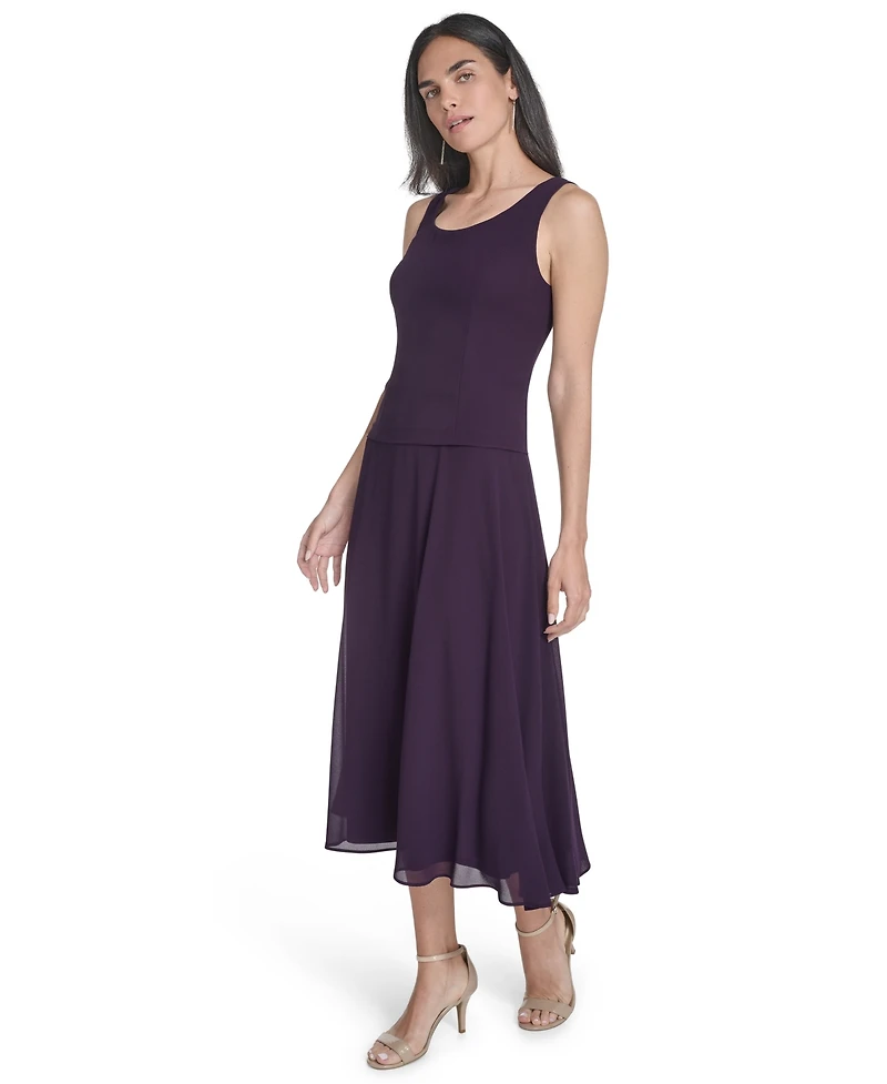 Jessica Howard Women's Soutache Jacket & Jewel-Neck Midi Dress