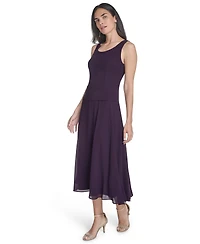 Jessica Howard Women's Soutache Jacket & Jewel-Neck Midi Dress