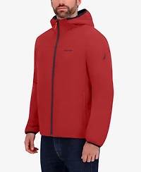 Nautica Men's Hooded Transitional Zip Front Jacket