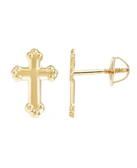 Macy's Cross Stud Earrings in 10k Yellow Gold