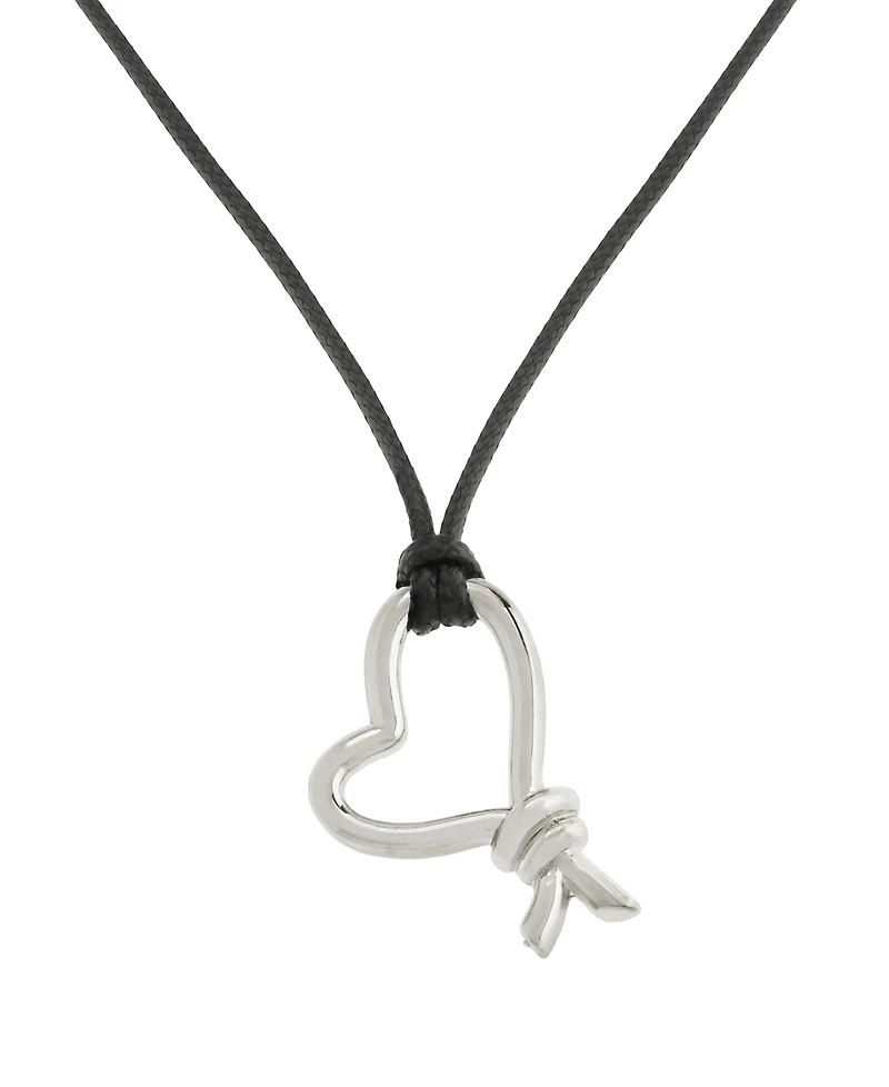 Steve Madden Gold Heart Knot Pendant Slider Necklace