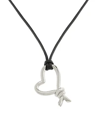 Steve Madden Gold Heart Knot Pendant Slider Necklace