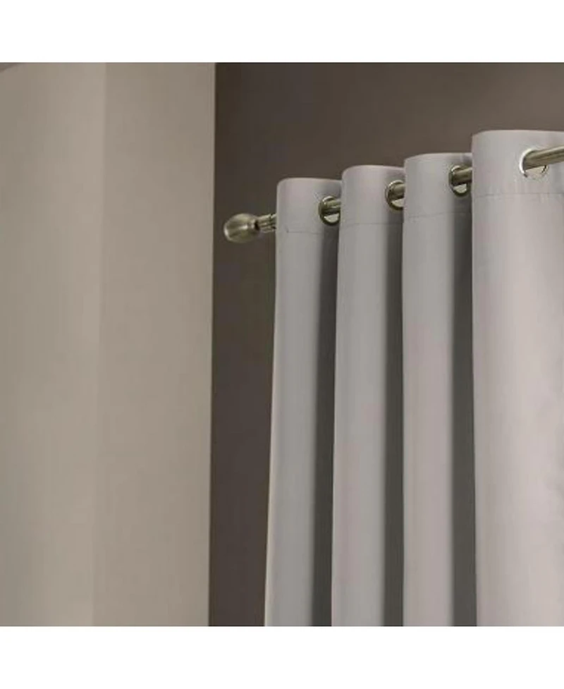 Olivia Gray Anchorage Blackout Grommet Single Curtan Panel - 54x90", Silver